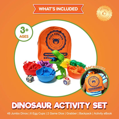 Jumbo Sorting & Counting Dinosaurs Matching Game - Educational Dinosaur Toys for 2 3 4 5 Year Olds with 54 Math Manipulatives, Dino Grabber, Toddler Games Dice, Toy Storage & Kids Activities Ebook