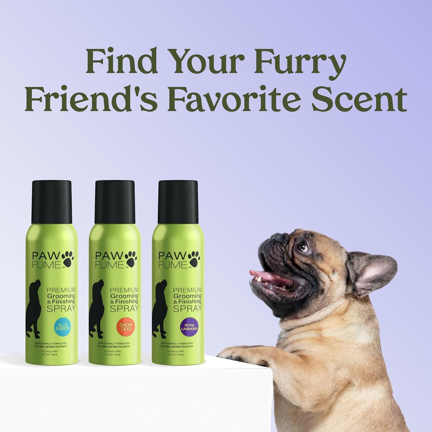 PAWFUME Premium Grooming Spray Dog Spray Deodorizer Perfume for Dogs - Dog Cologne Spray Long Lasting Dog Sprays - Dog Perfume Spray Long Lasting after Bath- Dog Deodorizing Spray (Lavender)
