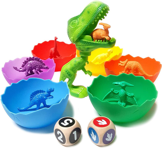 Jumbo Sorting & Counting Dinosaurs Matching Game - Educational Dinosaur Toys for 2 3 4 5 Year Olds with 54 Math Manipulatives, Dino Grabber, Toddler Games Dice, Toy Storage & Kids Activities Ebook