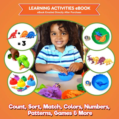 Jumbo Sorting & Counting Dinosaurs Matching Game - Educational Dinosaur Toys for 2 3 4 5 Year Olds with 54 Math Manipulatives, Dino Grabber, Toddler Games Dice, Toy Storage & Kids Activities Ebook